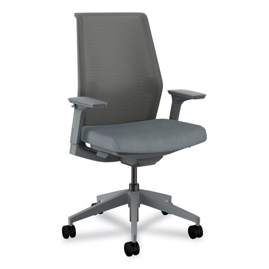 Cipher Mesh Back Task Chair, Supports 300 lb, 15" to 20" Seat Height, Basalt Seat, Charcoal Back/Base, Ships in 7-10 Bus Days1