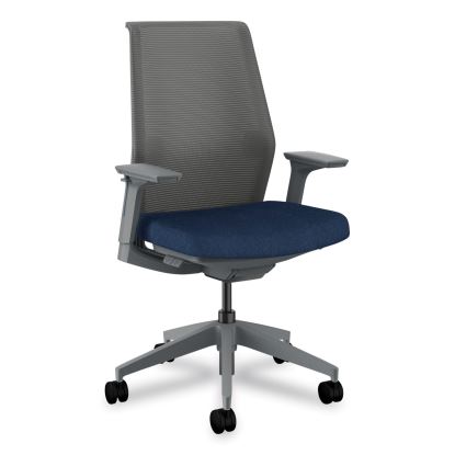 Cipher Mesh Back Task Chair, Supports 300 lb, 15" to 20" Seat Height, Navy Seat, Charcoal Back/Base, Ships in 7-10 Bus Days1