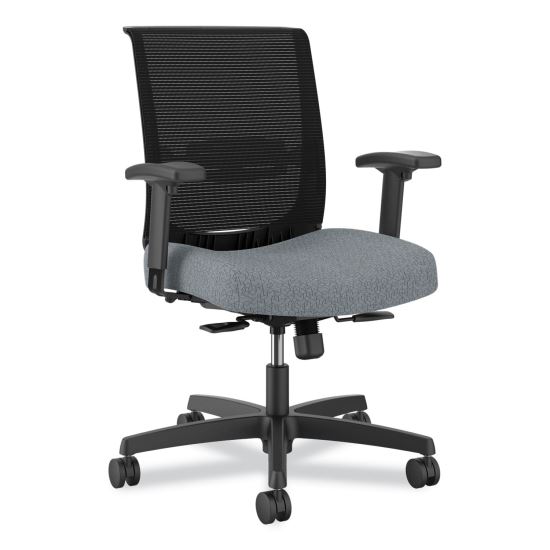 Convergence Mid-Back Task Chair, Up to 275 lb, 16.5" to 21" Seat Ht, Basalt Seat, Black Back/Frame, Ships in 7-10 Bus Days1