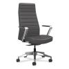 Cofi Executive High Back Chair, Supports up to 300 lb, Graphite Seat/Back, Polished Aluminum Base,Ships in 7-10 Business Days1