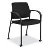 Ignition Series Guest Chair with Arms, Polyester Fabric Seat, 25" x 21.75" x 33.5", Black, Ships in 7-10 Business Days1