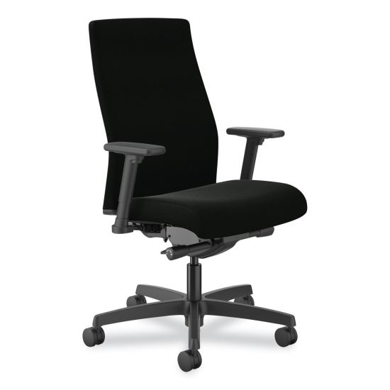 Ignition 2.0 Upholstered Mid-Back Task Chair, 17" to 21.5" Seat Height, Black Fabric Seat/Back, Ships in 7-10 Business Days1