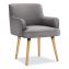 Matter Multipurpose Chair, 23" x 24.8" x 34", Light Gray Seat/Back, Natural Wood Base, Ships in 7-10 Business Days1