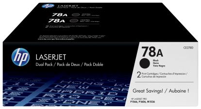 HP 78A (CE278AD) 2-PACK BLACK ORIGINAL LASERJET TONER CARTRIDGE1