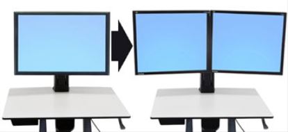 Ergotron WorkFit Convert-to-Dual Kit from Single HD 22" Desk1