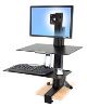 Ergotron WorkFit-S, Single HD with Worksurface+ Black Multimedia stand1