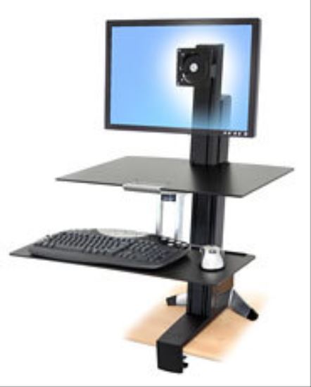 Ergotron WorkFit-S, Single HD with Worksurface+ Black Multimedia stand1