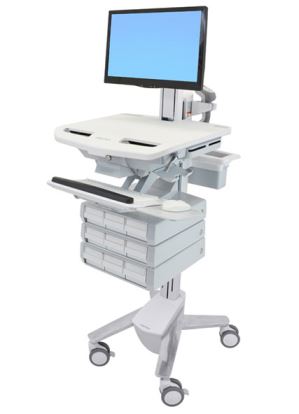 Ergotron StyleView Aluminum, Gray, White Flat panel Multimedia cart1