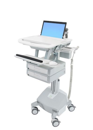 Ergotron StyleView Aluminum, Gray, White Notebook Multimedia cart1