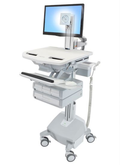 Ergotron StyleView Aluminum, Gray, White Flat panel Multimedia cart1