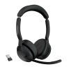 Jabra Evolve2 55 Headset Wired & Wireless Head-band Office/Call center Bluetooth Charging stand Black1