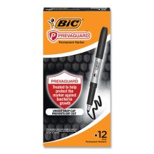 PrevaGuard Permanent Marker, Fine Bullet Tip, Black, 12/Pack1