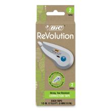 Wite-Out Brand Ecolutions Correction Tape, Non-Refillable, White,  0.2" x 19.8 ft, 2/Pack1