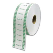 Automatic Coin Wrapper Roll for Coin Wrapping Machines, Dimes, $5.00, Kraft/Green, 2,000/Roll, 8 Rolls/Carton1