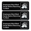 Indoor/Outdoor Restroom with Braille Text, 6" x 9", Black Face, White Graphics, 3/Pack1