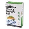 Peel and Seal Sandwich Bag with Closure Strip, 6.3 x 2 x 7.9, White with Blue Shark, 50/Box1