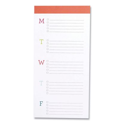 The Big Ta-Do Notepad, List-Management Format, Papaya Headband, 52 White/Multicolor 7 x 14 Sheets1