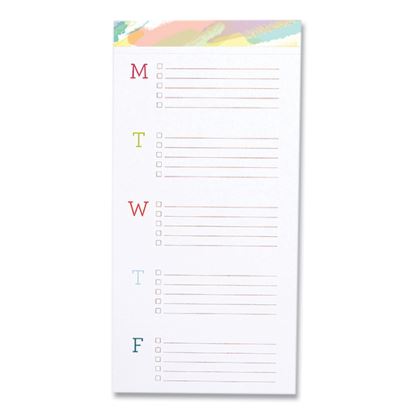 The Big Ta-Do Notepad, List-Management Format, Multicolor Paint-Streak Headband, 52 White/Multicolor 7 x 14 Sheets1