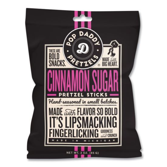 Cinnamon Sugar Pretzel Sticks, 3 oz Bag, 15/Carton1