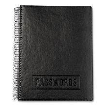 Executive Format Password Log Book, 576 Total Entries, 4 Entries/Page, Black Faux-Leather Cover, (72) 10 x 7.6 Sheets1