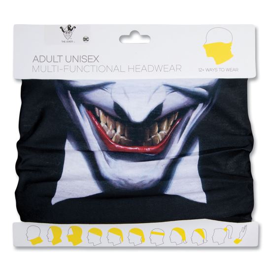 Gaiter Face Mask, Batman Joker Print, Polyester, Adult1