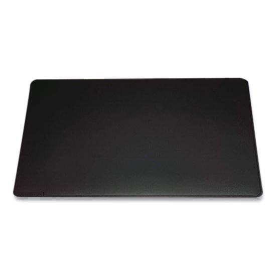 Anti-Slip Contoured Edge PVC Desk Pad, 20.5 x 25.5, Black1