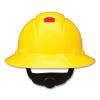 SecureFit Full Brim Hard Hat with Uvicator, Four-Point Ratchet Suspension, Yellow1