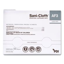 Sani-Cloth AF3 Germicidal Disposable Wipes, Large, 1-Ply, 8" x 5", Unscented, White, 50/Pack, 10 Packs/Carton1