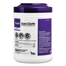 Super Sani-Cloth Germicidal Disposable Wipes, Extra-Large, 1-Ply, 7.5" x 15", Unscented, White, 75/Pack1