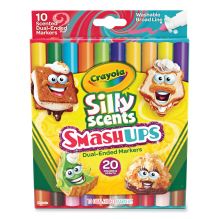 Silly Scents Smash Up Dual Ended Markers, Broad Tip, Assorted, 10/Pack1