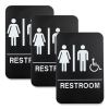 Excello Global Products® Indoor/Outdoor Restroom Sign with Braille Text1