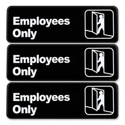 Excello Global Products® Employees Only Indoor/Outdoor Wall Sign1