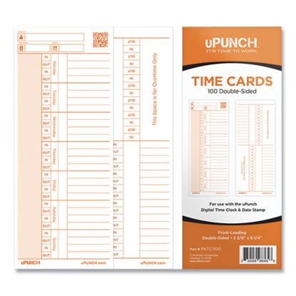 uPunch™ Time Card for PK1100 Time Clock1