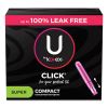 U by Kotex Click Compact Tampons, Regular, 32/Pack1