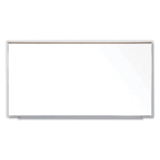 Magnetic Porcelain Whiteboard with Satin Aluminum Frame and Map Rail, 120.59 x 60.47, White Surface, Ships in 7-10 Bus Days1