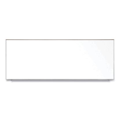Magnetic Porcelain Whiteboard with Satin Aluminum Frame and Map Rail, 144.59 x 60.47, White Surface, Ships in 7-10 Bus Days1