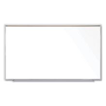 Magnetic Porcelain Whiteboard with Satin Aluminum Frame and Map Rail, 96.53 x 60.47, White Surface, Ships in 7-10 Bus Days1