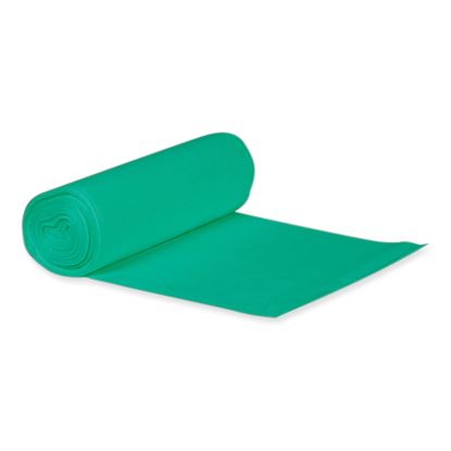 Eco Blend Max Can Liners, 33 gal, 0.8 mil, 33" x 39", Green, 25 Bags/Roll, 8 Rolls/Carton1