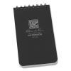 All-Weather Wire-O Notepad, Universal: Narrow Rule and Quadrille Rule, Black Cover, 50 White 3 x 5 Sheets1