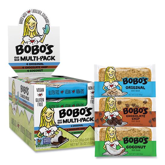 Bobo's Oat Bar Coconut/Chocolate Chip/Original Multipack1