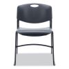 Alera Resin Stacking Chair, Supports Up to 275 lb, 18.50" Seat Height, Black Seat, Black Back, Black Base, 4/Carton2