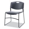 Alera Resin Stacking Chair, Supports Up to 275 lb, 18.50" Seat Height, Black Seat, Black Back, Black Base, 4/Carton3