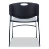 Alera Resin Stacking Chair, Supports Up to 275 lb, 18.50" Seat Height, Black Seat, Black Back, Black Base, 4/Carton4