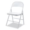 Armless Steel Folding Chair, Supports Up to 275 lb, Gray Seat, Gray Back, Gray Base, 4/Carton2