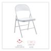 Armless Steel Folding Chair, Supports Up to 275 lb, Gray Seat, Gray Back, Gray Base, 4/Carton5