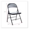 Armless Steel Folding Chair, Supports Up to 275 lb, Black Seat, Black Back, Black Base, 4/Carton3