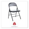 Armless Steel Folding Chair, Supports Up to 275 lb, Black Seat, Black Back, Black Base, 4/Carton5