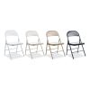 Armless Steel Folding Chair, Supports Up to 275 lb, Black Seat, Black Back, Black Base, 4/Carton7