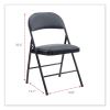 Alera PU Padded Folding Chair, Supports Up to 250 lb, Black Seat, Black Back, Black Base, 4/Carton3