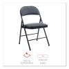 Alera PU Padded Folding Chair, Supports Up to 250 lb, Black Seat, Black Back, Black Base, 4/Carton5